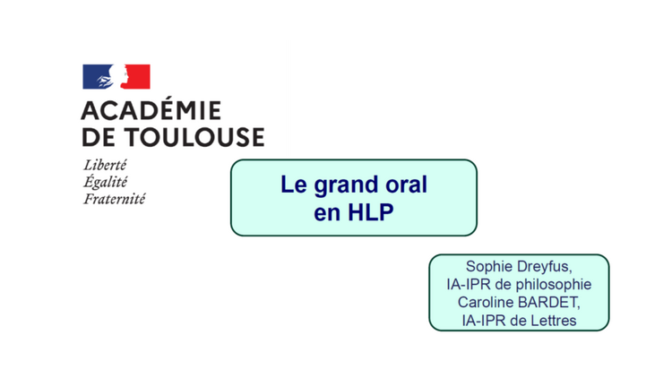Le Grand oral en HLP | Philosophie